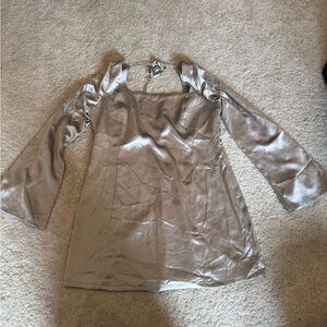 Wild Fable Shimmering Silver Blouse
